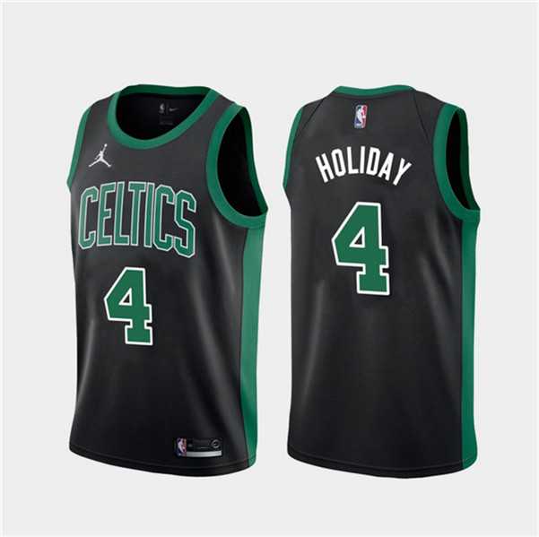 Men%27s Boston Celtics #4 Jrue Holiday Black 2023 Association Edition Stitched Basketball Jersey Dzhi